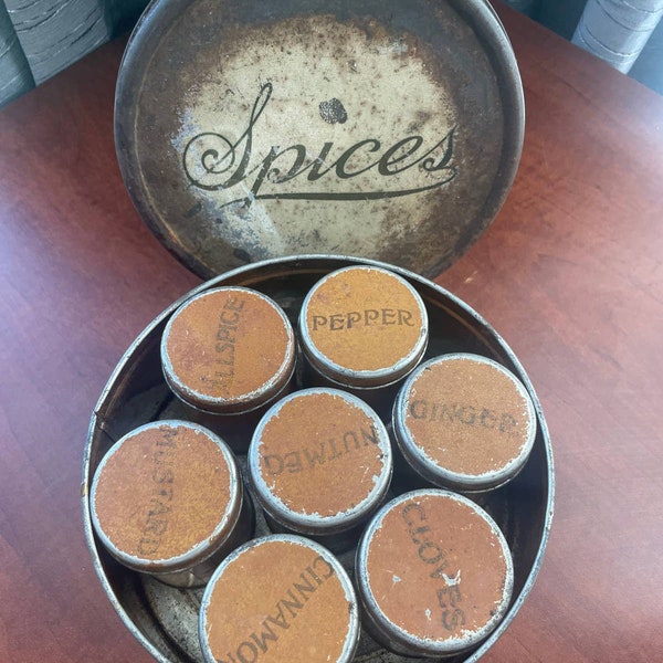 Vintage Spice Tins Etsy