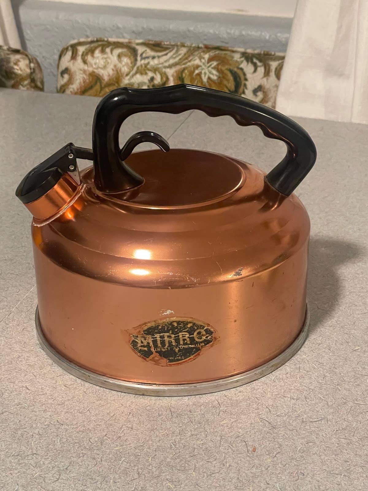 Vintage Comet Aluminum Whistling Tea Kettle Teapot Made in USA Works
