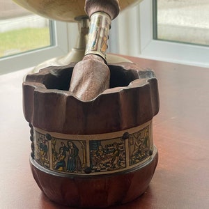 Wooden Mortar and pestle hand carved