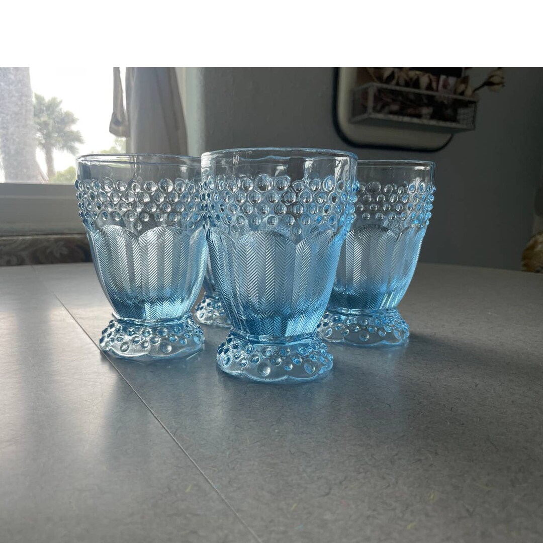 Set of 4 Emily's Attic gorham Crystal Hobnail Double Old Fashioned