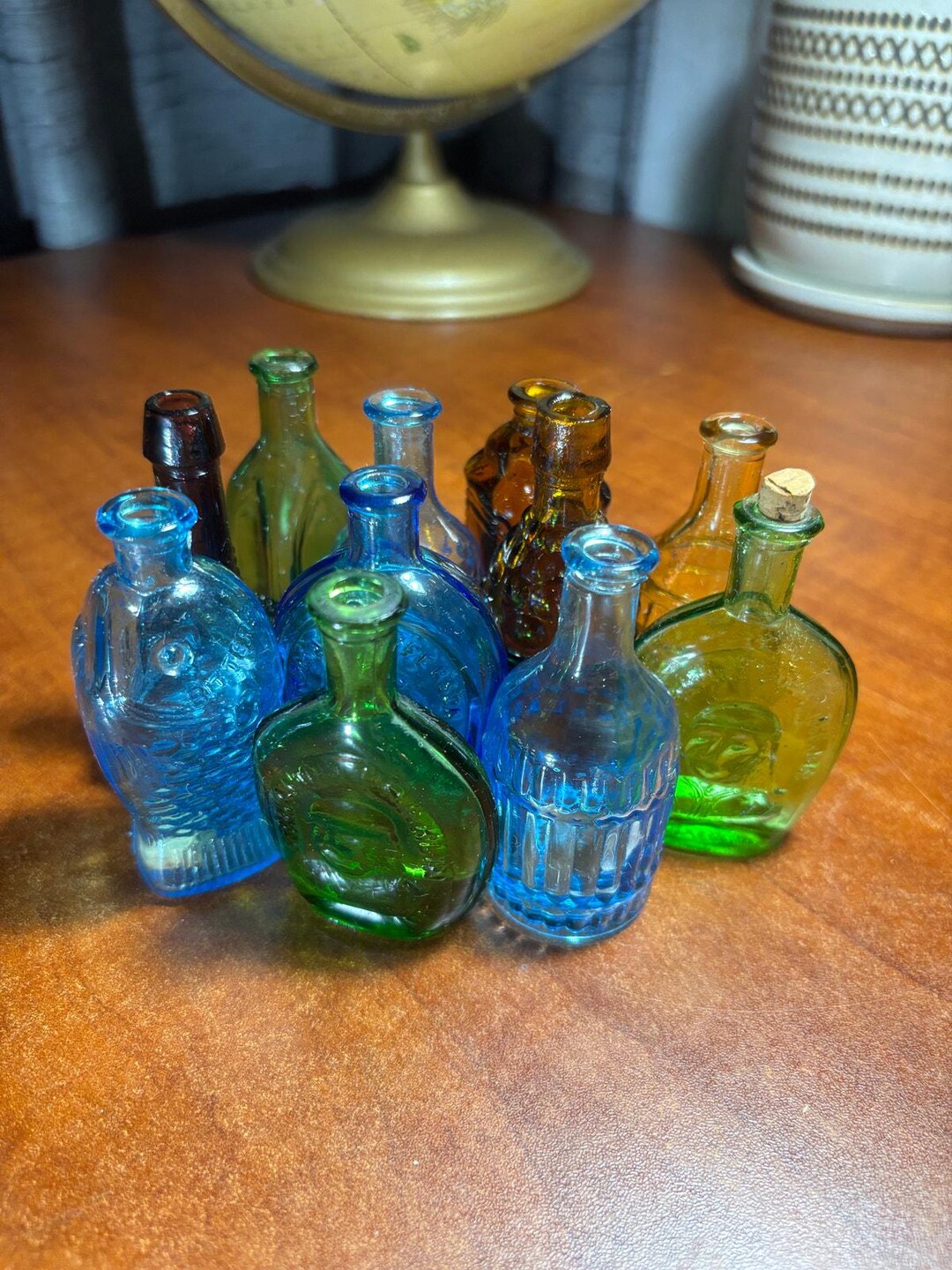 Miniature Glass Bottle Collection - Set of 9 - Etsy