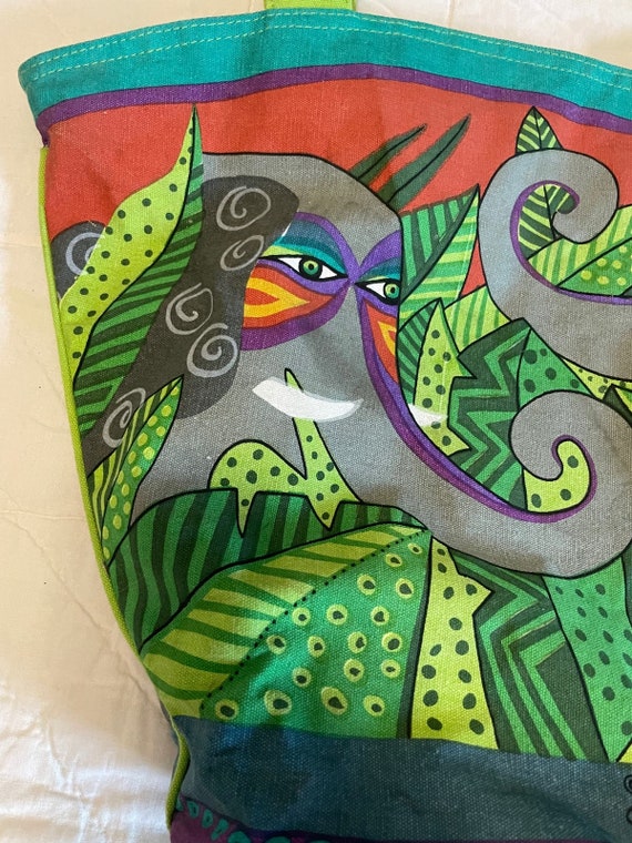 Retired Laurel Burch Jungle Elephants tote - image 3