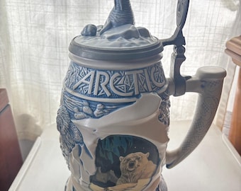 Vintage Collectible 2001 Tom O'Brien Artic Odyssey Avon Stein