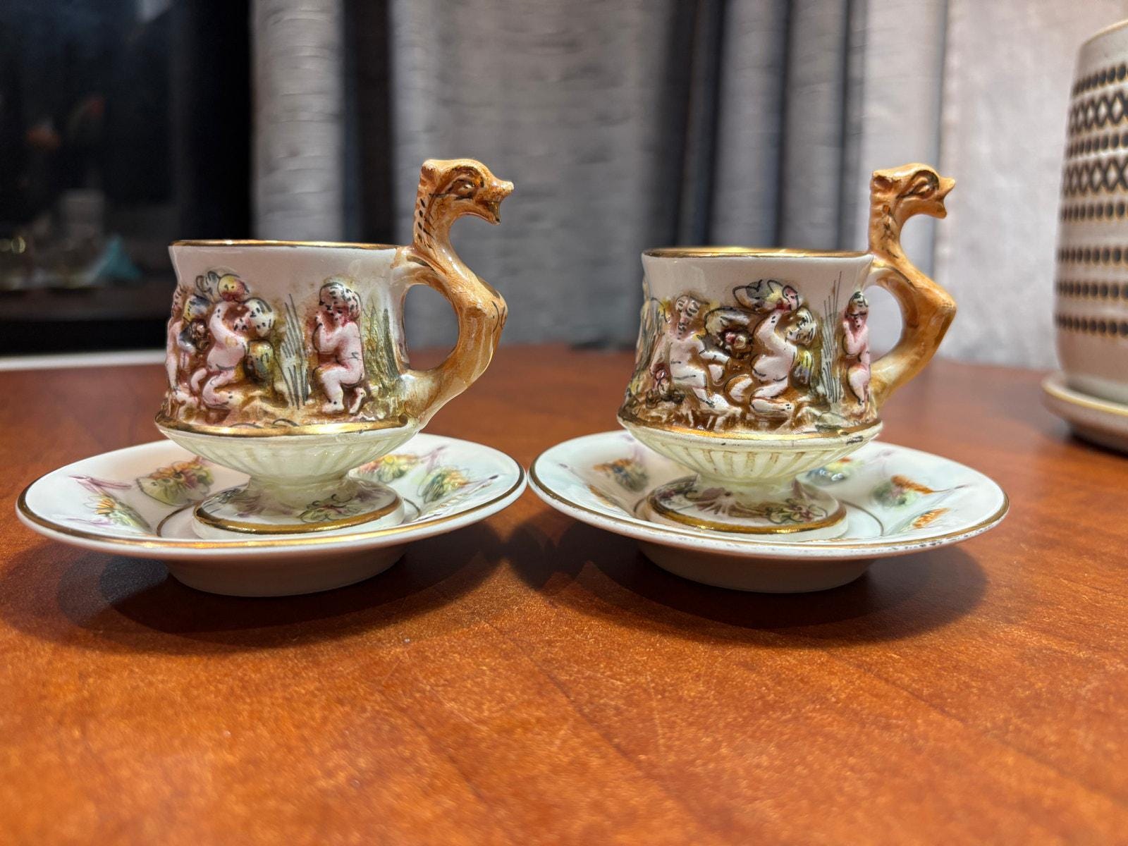 Capodimonte Tea Set - Etsy