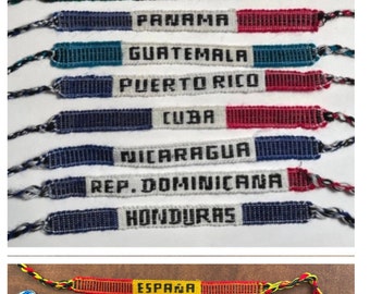 Handwoven Latin Bracelets - Shipping Included NOT customizable