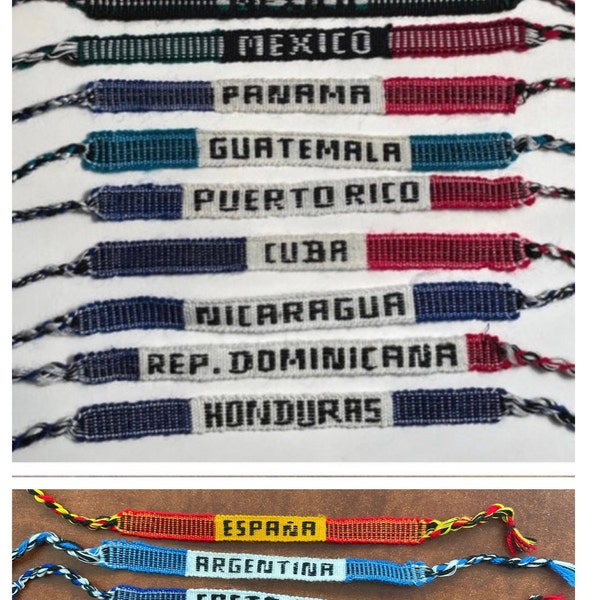 Handwoven Latin Bracelets - Shipping Included NOT customizable