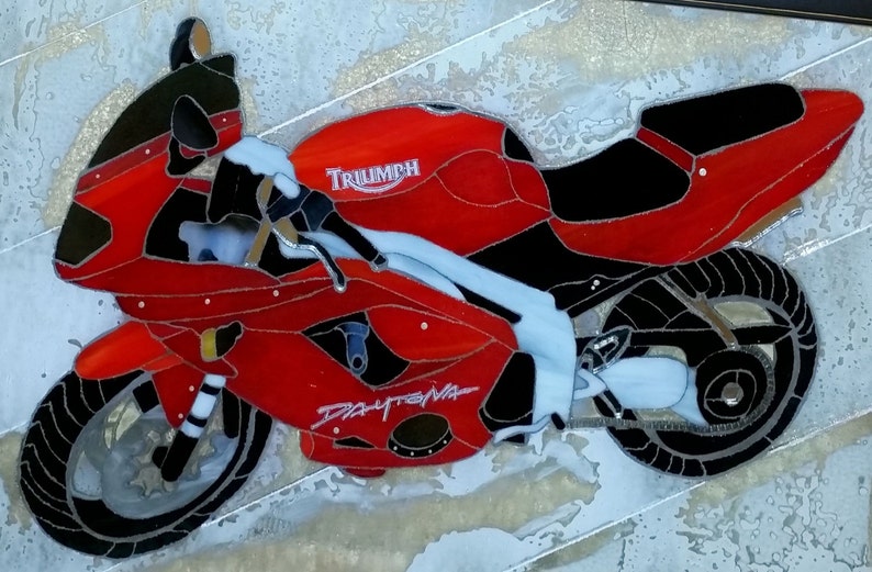 Stained Glass Motorcycle | Etsy