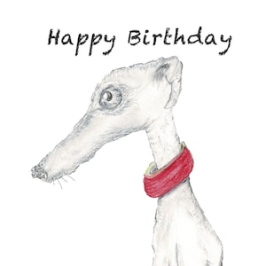 TARJETA DE FELICITACIÓN -GREYHOUND - Feliz cumpleaños
