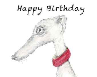 TARJETA DE FELICITACIÓN -GREYHOUND - Feliz cumpleaños