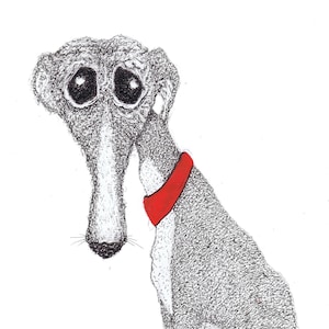 TARJETA DE FELICITACIÓN - GALGO - amor