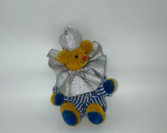 TEDDY BEAR - handmade - mohair - CLOWN