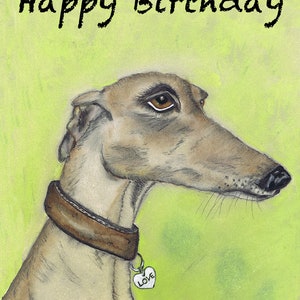 GRUSSKARTE - alles Gute zum Geburtstag - GREYHOUND - Liebe
