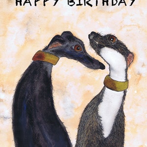 TARJETA DE FELICITACIÓN -GALGO - Feliz Cumpleaños