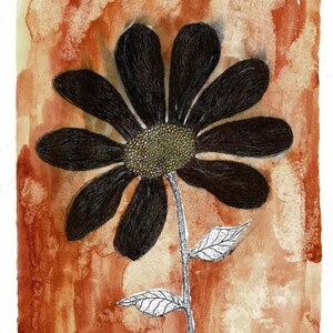 FLOWER - Original painting - A4