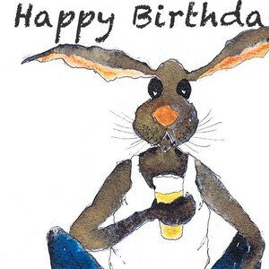 TARJETA DE FELICITACIÓN - 'Un humo y una pinta' - Feliz cumpleaños
