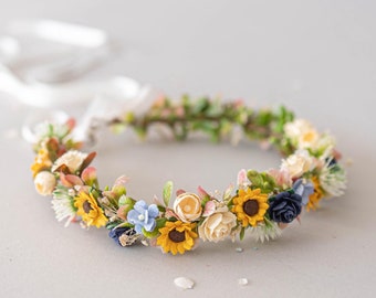Meadow Anemone Flower Crown: Wedding Wildflower Hair Wreath - Etsy