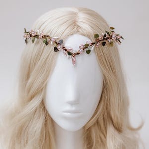 Elven Forest Headpiece - Elf Tiara Fairy Crown - Wedding Flower Crown - Woodland Tiara - Renaissance Festival and Fantasy Crown