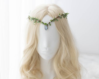 Tiara de elfo y corona de hadas: tocado del bosque élfico