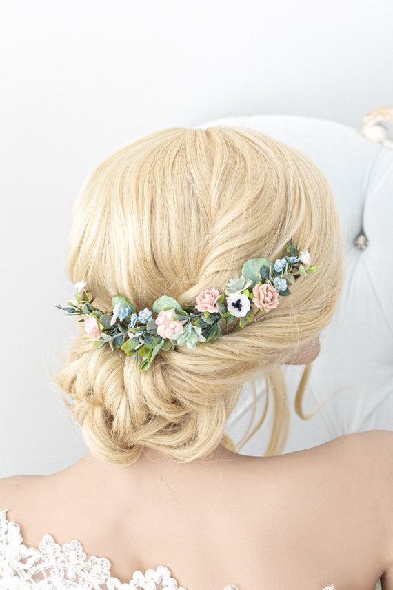 Tocados De Novia Diadema Nupcial Con Flores Y Perlas IYOU Tocado
