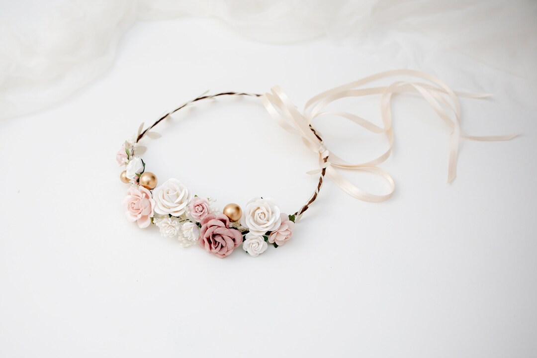 NET TOYS Blumen Haarreif Bunt – Hippie Haarschmuck Für Karneval & Mottopartys