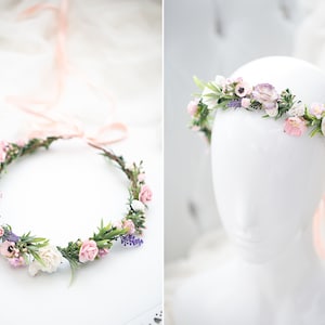 Bridal Flower Crown, Vintagre, Fairy Crown,Floral garland, Festival or Bridal Hair Wreath, Hair Flowers, Photo Shooting Hair band Headband