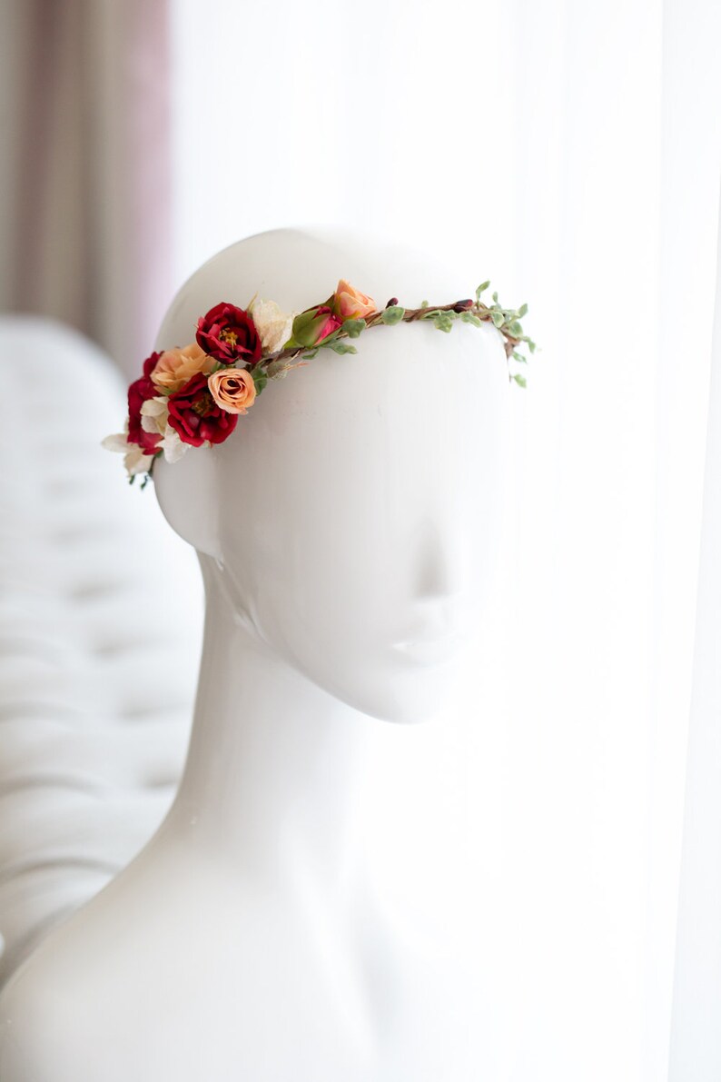 Hair Wreath Flower Crown Bridal flowers Bridal floral headpiece Wedding Tiara Fairy Crown,Festival or Bridal Hair Accessories