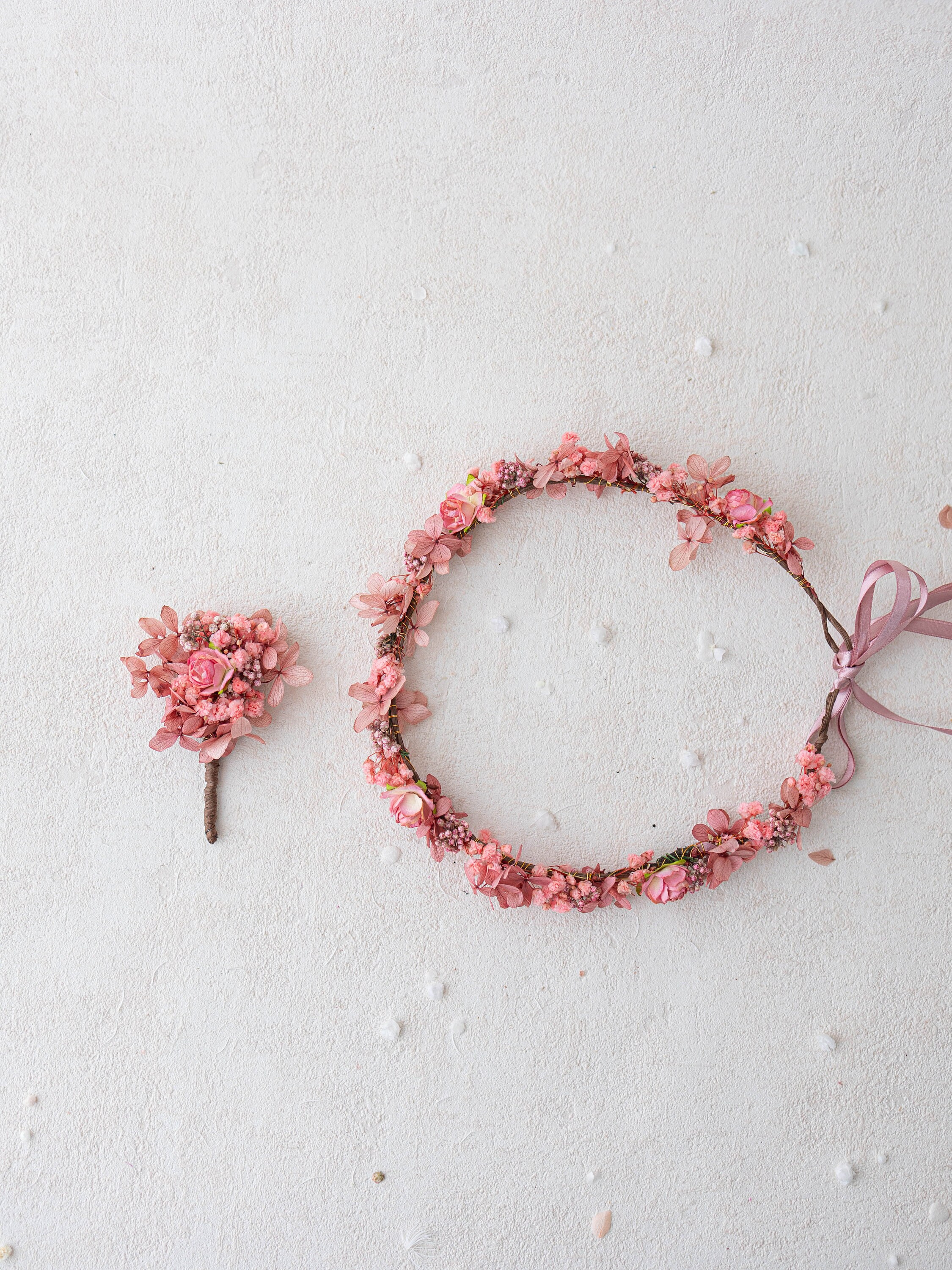 Colorfull Crown Colorfull Flower Crown With Dried Flowers. Bridal Flower Hair Wreath ...