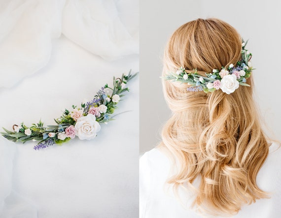 Bridal hair vine floral headpiece sand color blush butterflies flower hair vine Ivory pearls back headpiece flower hair wreath wedding - .br Bridal hair vine floral headpiece sand color blush butterflies flower hair vine Ivory pearls back headpiece flower hair wreath wedding - .br