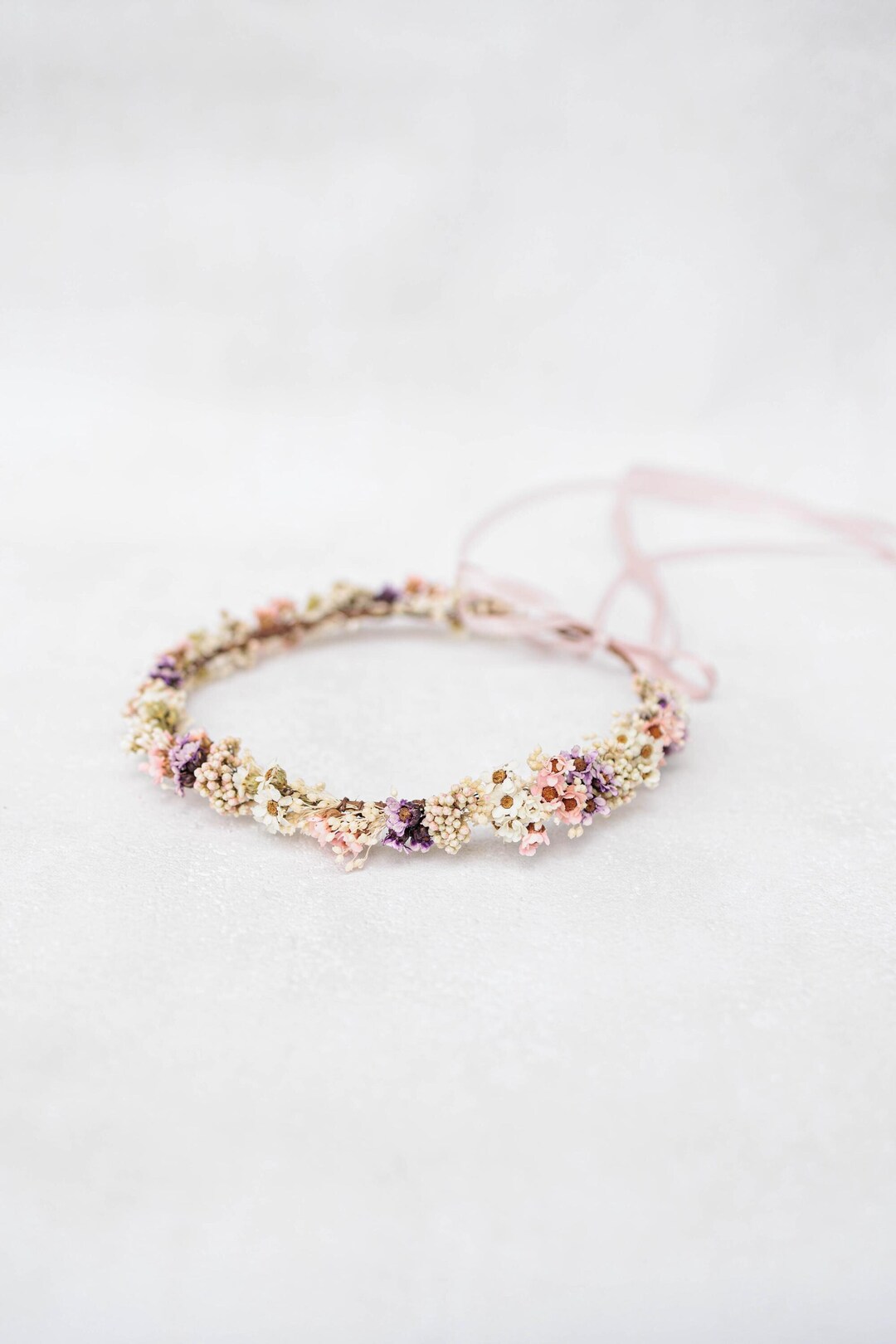 Colorfull Crown Colorfull Flower Crown With Dried Flowers. Bridal Flower Hair Wreath ...
