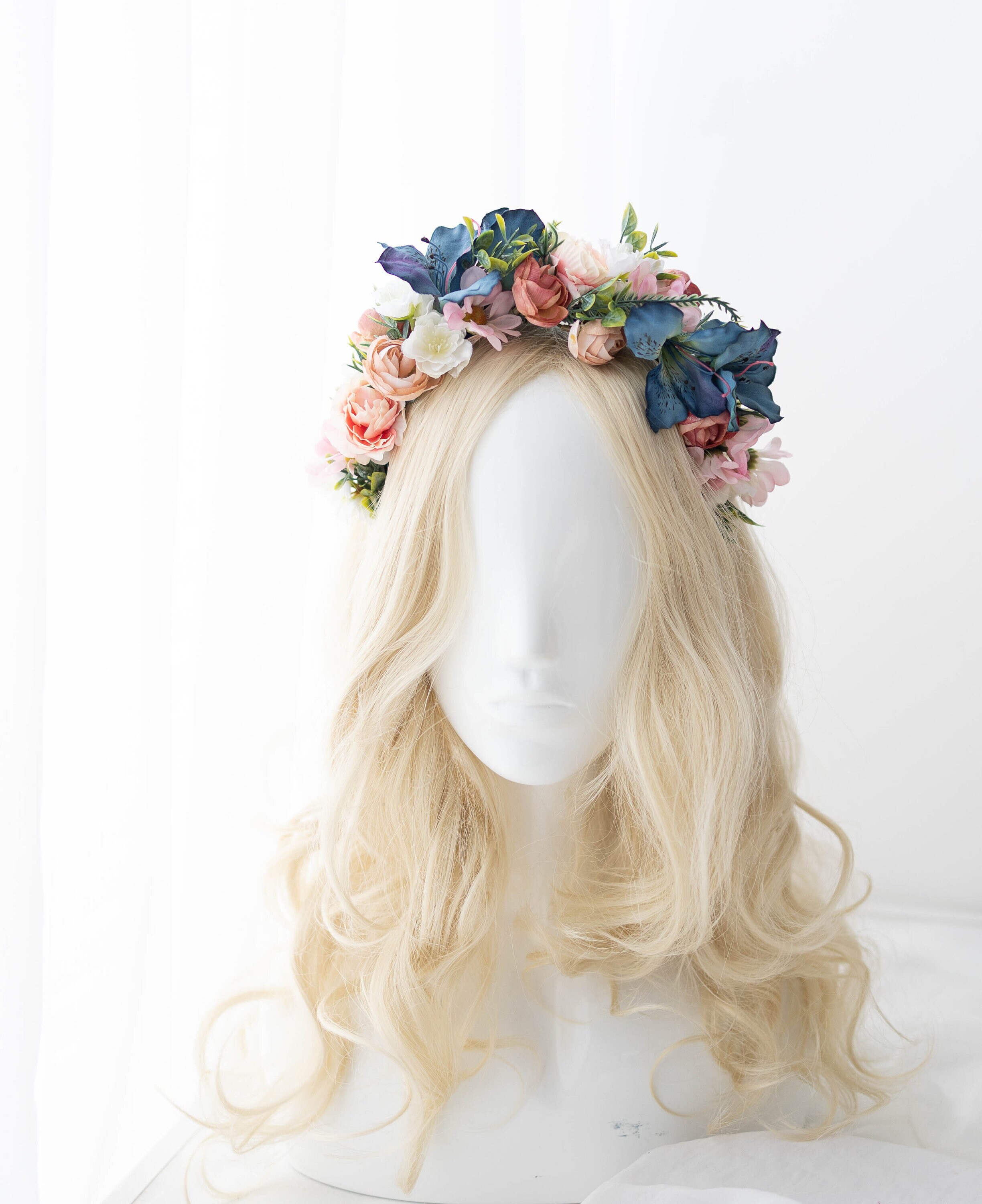 Colourful Summer Flower Hair Crown - Boho Flower Headband  display picture 2