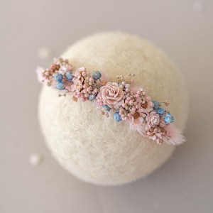 Boho Baby Headband with Dried Flowers | Newborn Photography Prop | Baby Flower Crown | Baby Girl Headband | Toddler Floral Headband
