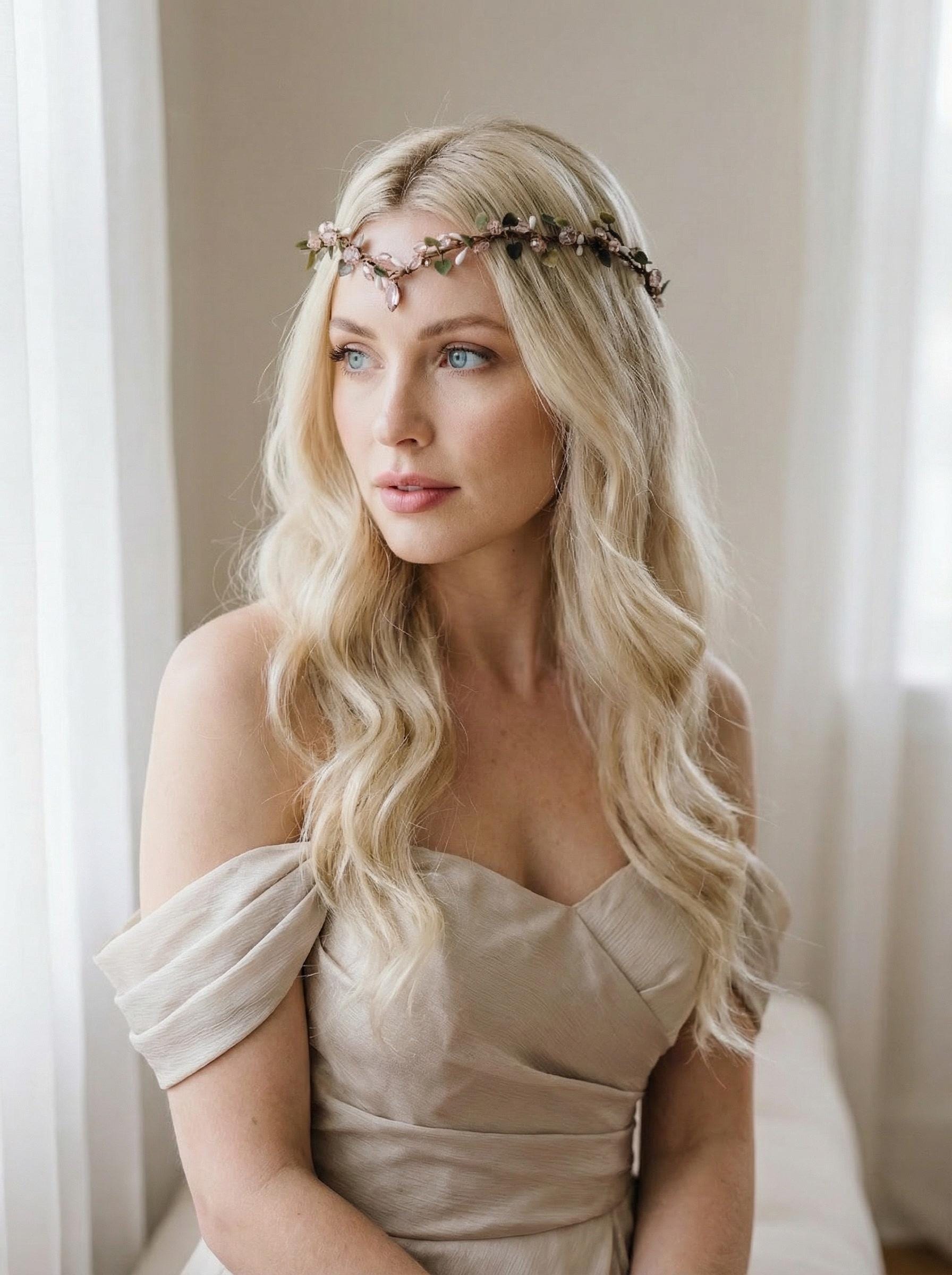 Handmade Braided Crown Tiara Princess Headband Medieval Fairy Wedding Costume Amazon.com: CoTeeZa Medieval Handmade Viking Crown Celtic  main image 2
