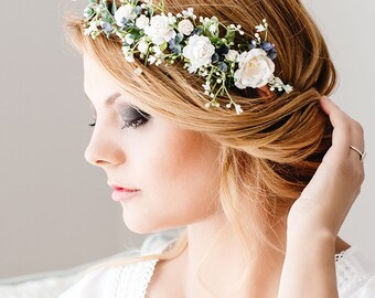 1 copricapo per sposa e damigella d'onore, ghirlanda di fiori