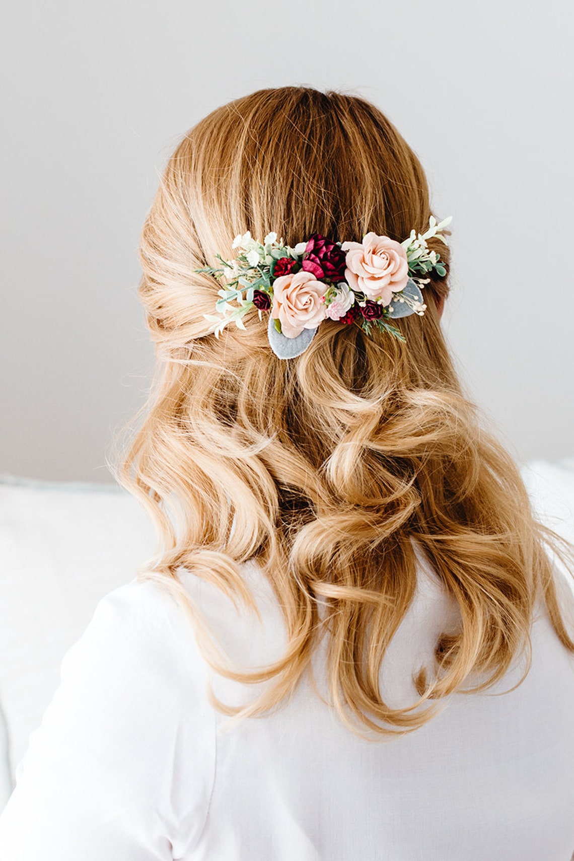 EARENT Blauer Braut-Haarkamm Mit Blumen – Handgefertigt, Strasssteine, Für Hochzeit & Festliche Anlässe