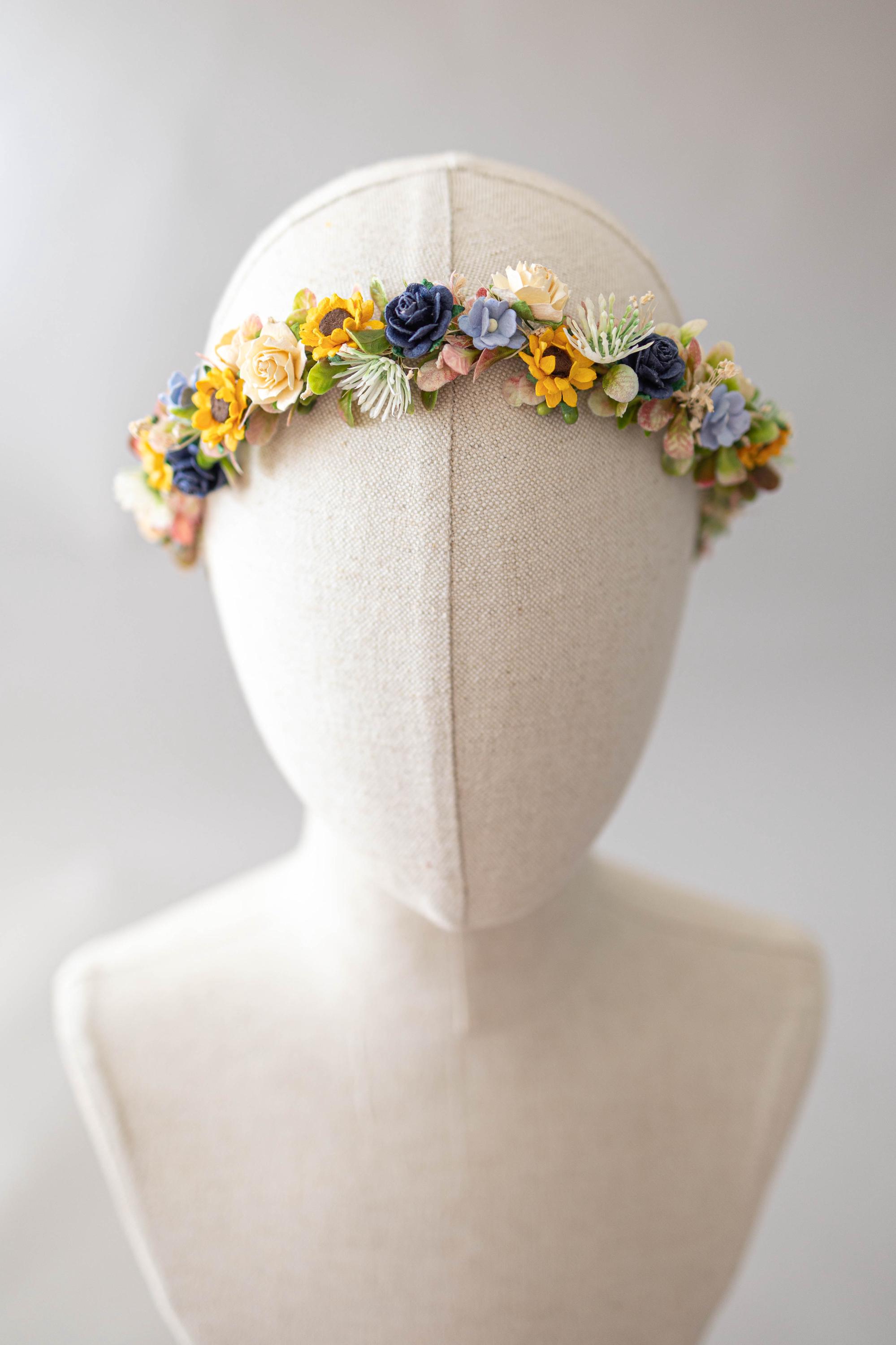Beaupretty Sonnenblumen-Stirnband – Boho Blumenkrone, Kopfschmuck Für Sommer, Hochzeit & Strand