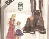 Simplicity Pattern 5162 Girls quot Gunne Sax quot Top, Vest and Skirt
