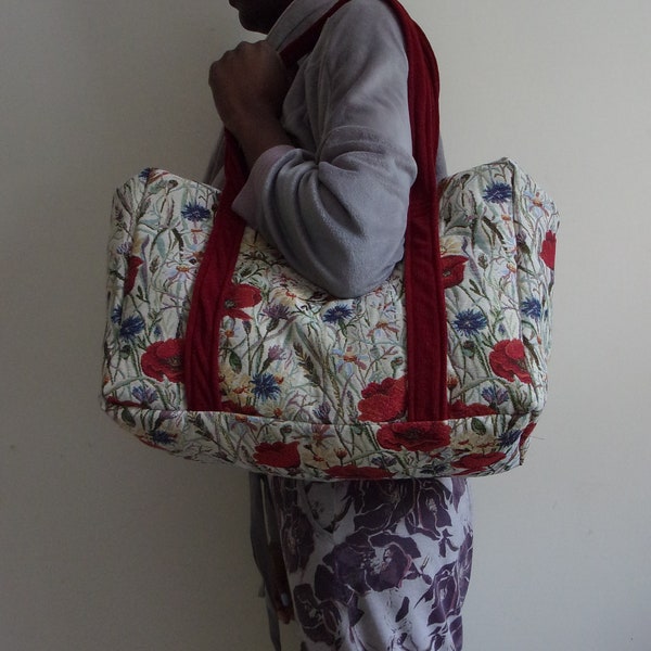 Poppy Field Tapestry Weekend Bag