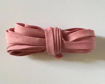 Sesgo de algodón liso rosa