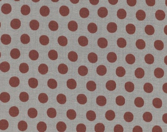 Kaffe Fasset brown pea cotton fabric on grey background