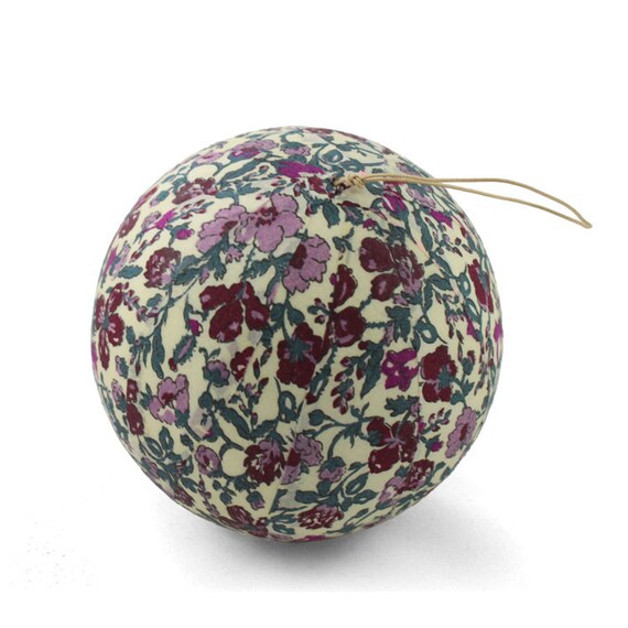Boule De Noël En Tissu Liberty Meadow Prune