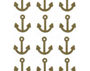 Marine anchor (par 12) in Flex thermogluant gold glitter