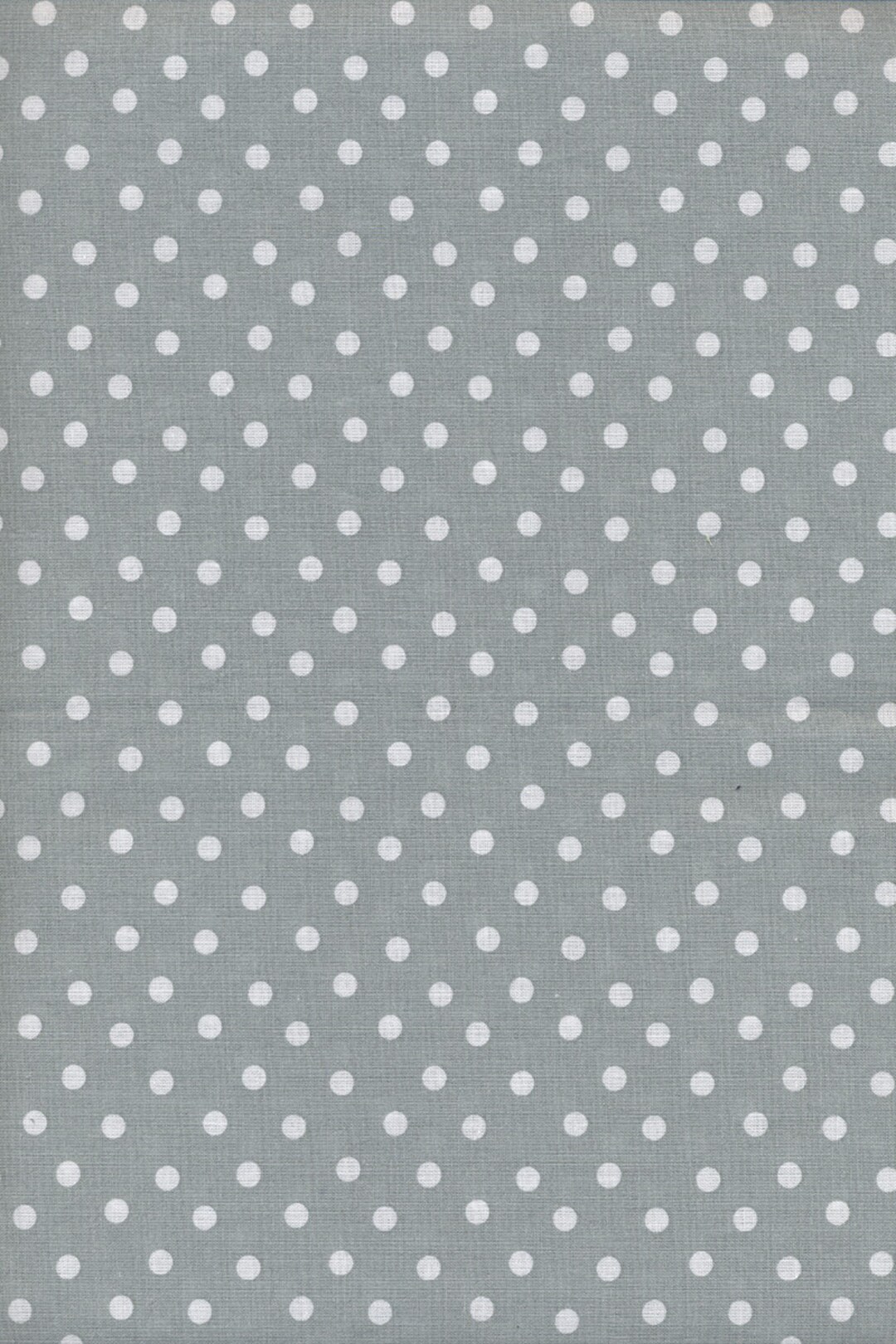 Printed Cotton Fabric With White Polka Dots on Light Grey Background Etsy