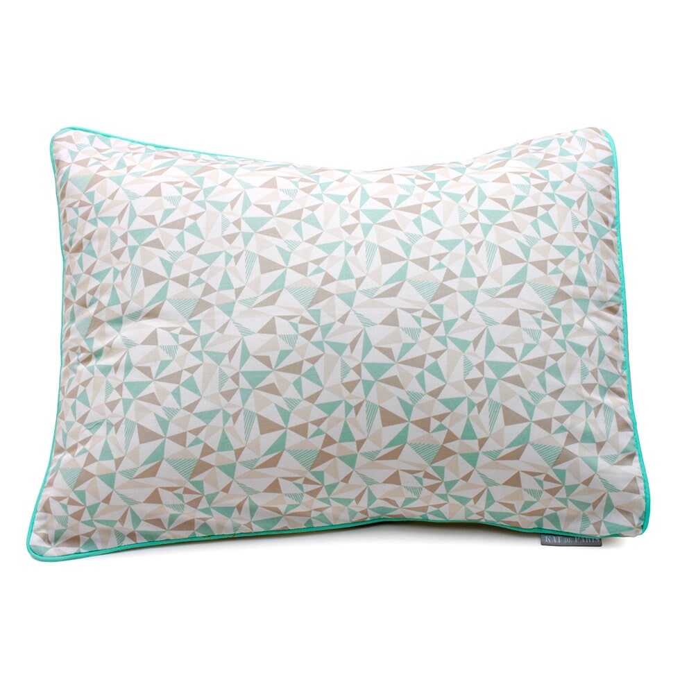 Housse de Coussin Imprimé Triangles Pastel