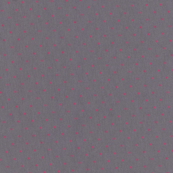 Jersey France Duval Stalla petits pois fuchsia sur fond gris