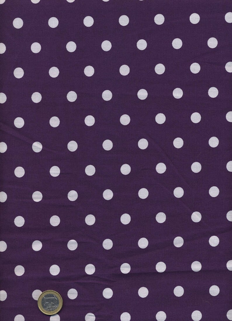 Purple cotton and white peas image 1
