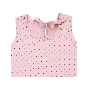 Organic all top and bloomer Baby Jersey pink with polka dots image 3