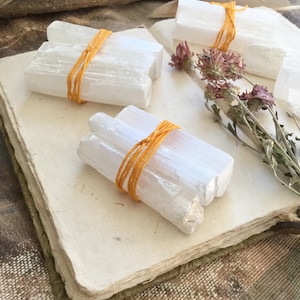 Bundle of 3 Small Selenite Sticks