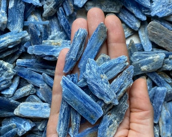 Raw Blue Kyanite Crystals: Bulk Wholesale (4, 8, or 16 oz)