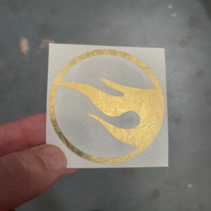 Super Treasure Hunt x LODC Gold Foil Vinyl Decals Mirrored Set image 1