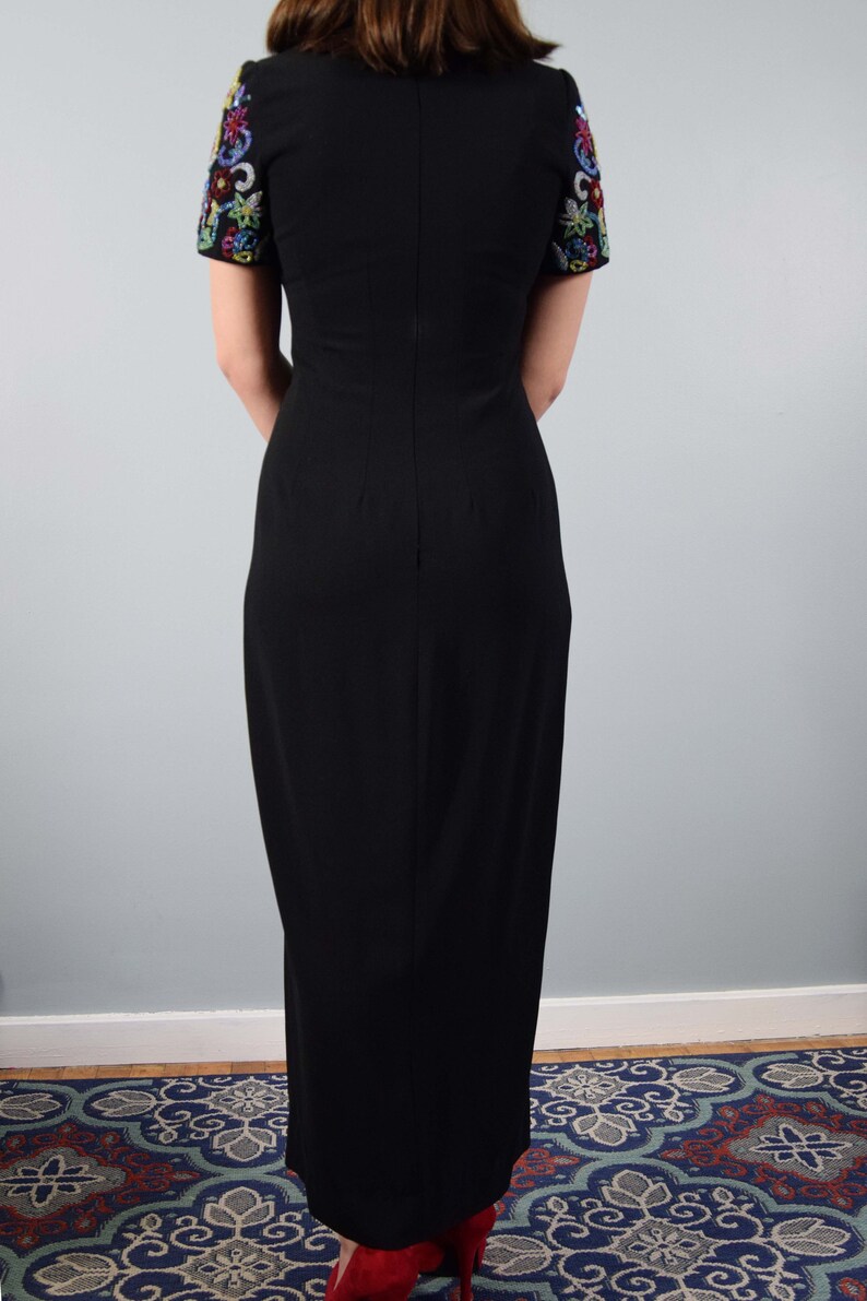 Liz Claiborne NIGHT Flower Beaded Dress 